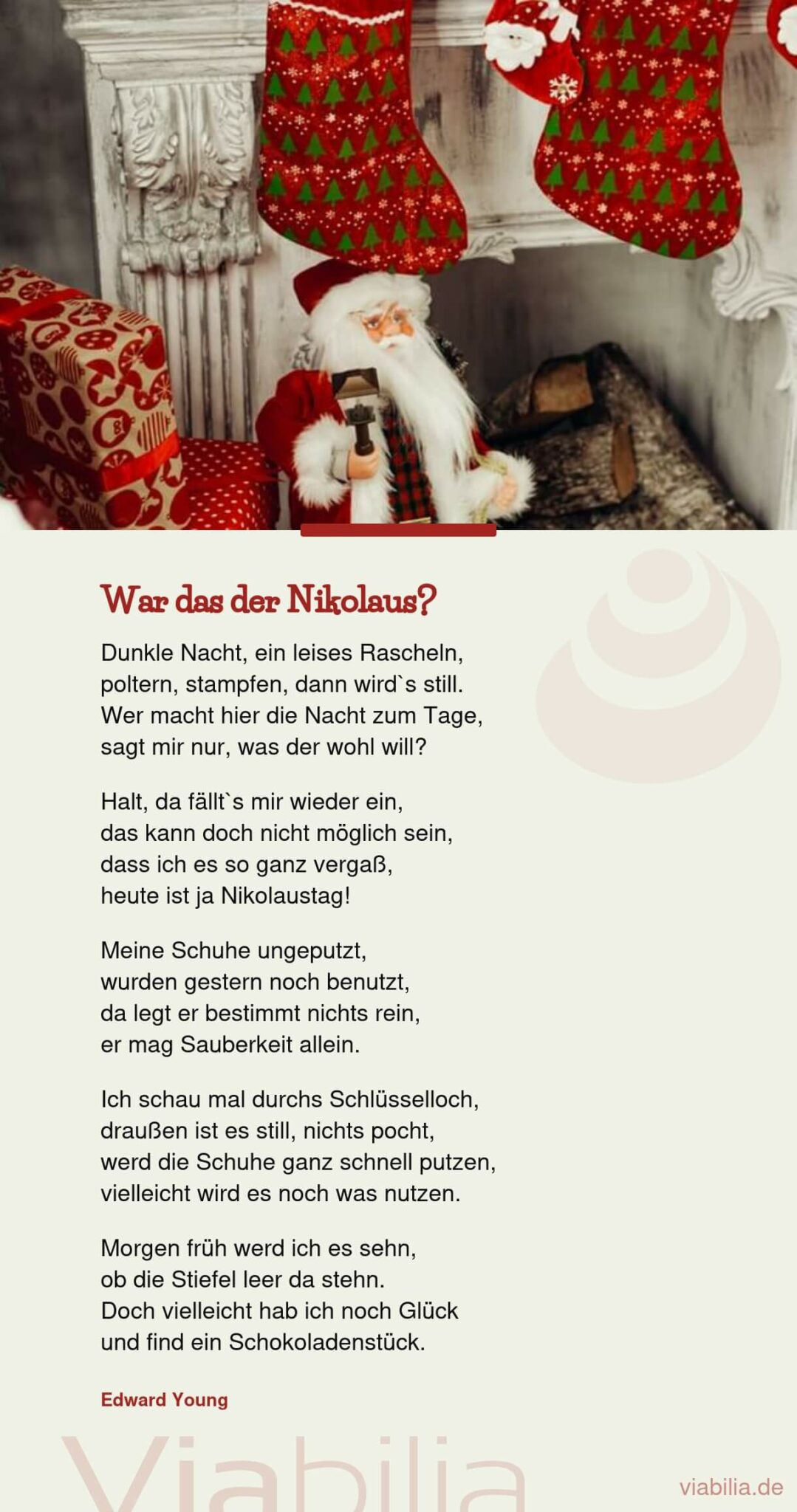Bekannter Spruch zum Nikolaustag Bekannter Spruch zum Nikolaustag