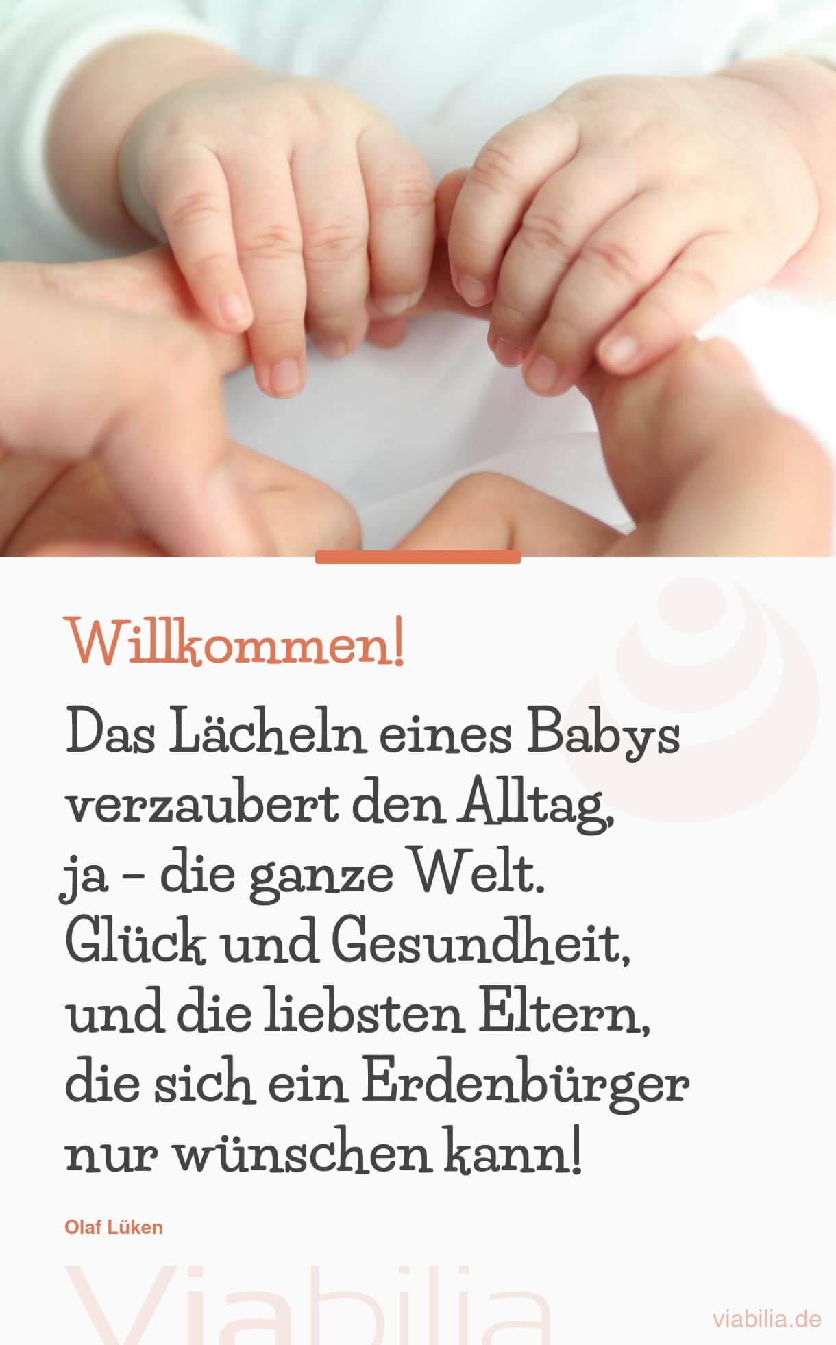 Babyspruch von Olaf Lüken zur Geburt