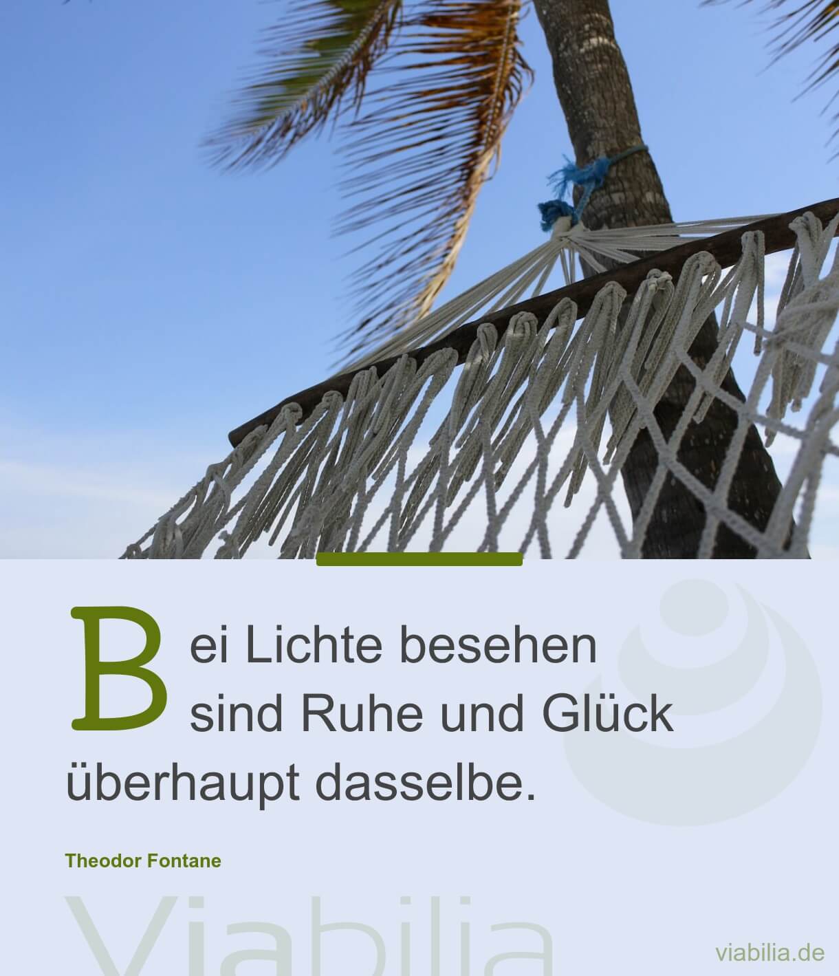 Spruch über die Ruhe und das Glück