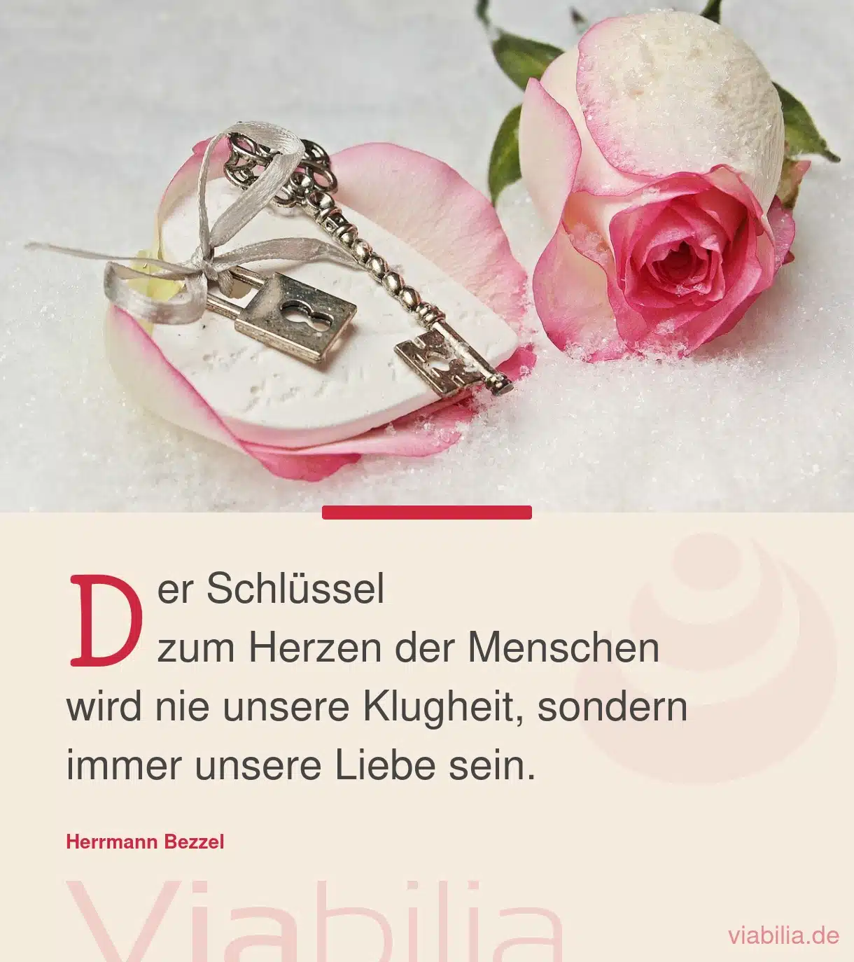 Spruch über den Schlüssel zum Herzen