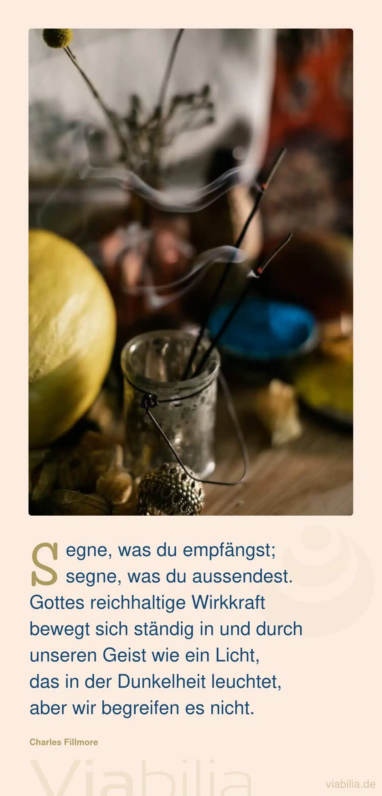 Schöner Spruch über die Wirkkraft des Geistes