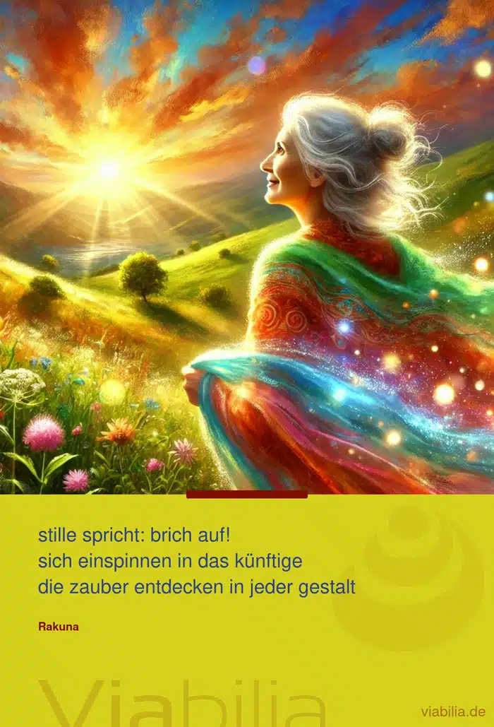 Spruch: die Stille spricht brich auf