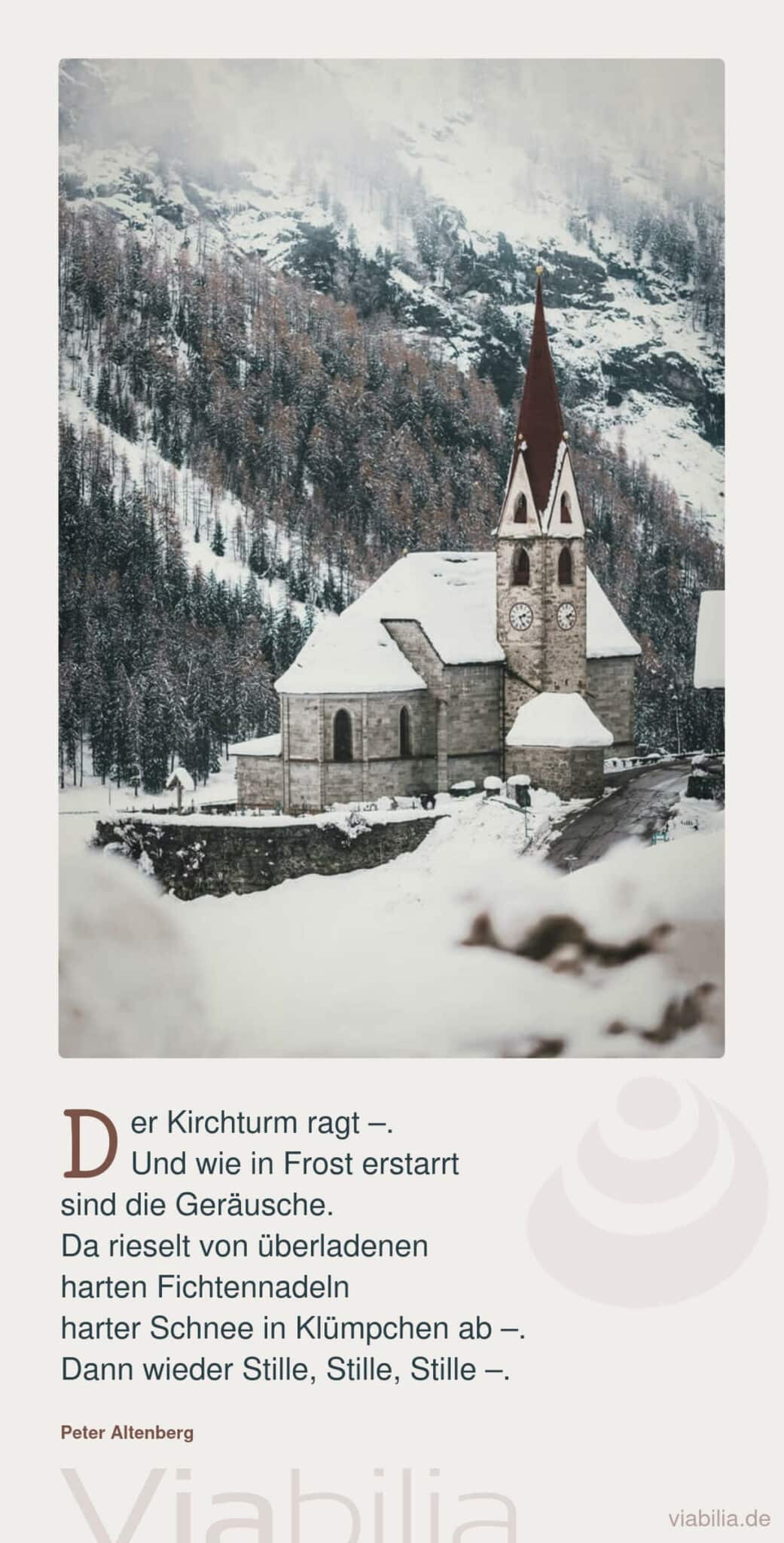 Spruch über die Stille im Winter bei Schnee Spruch über die Stille im Winter bei Schnee