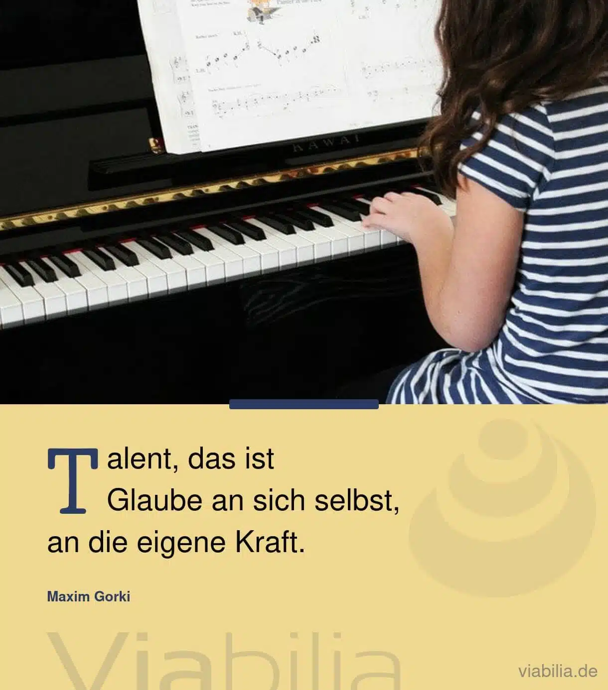 Spruch über das Talent und Selbstvertrauen