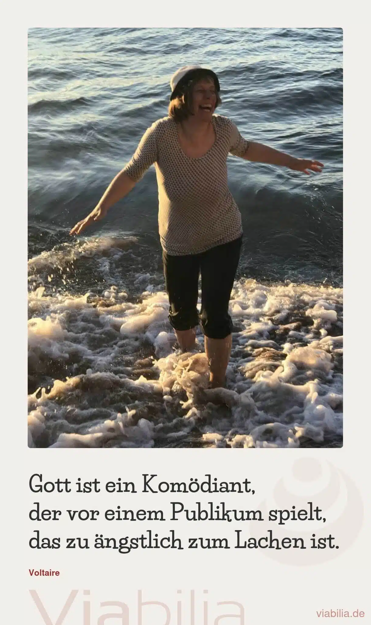 Spruch über Gott und Lachen