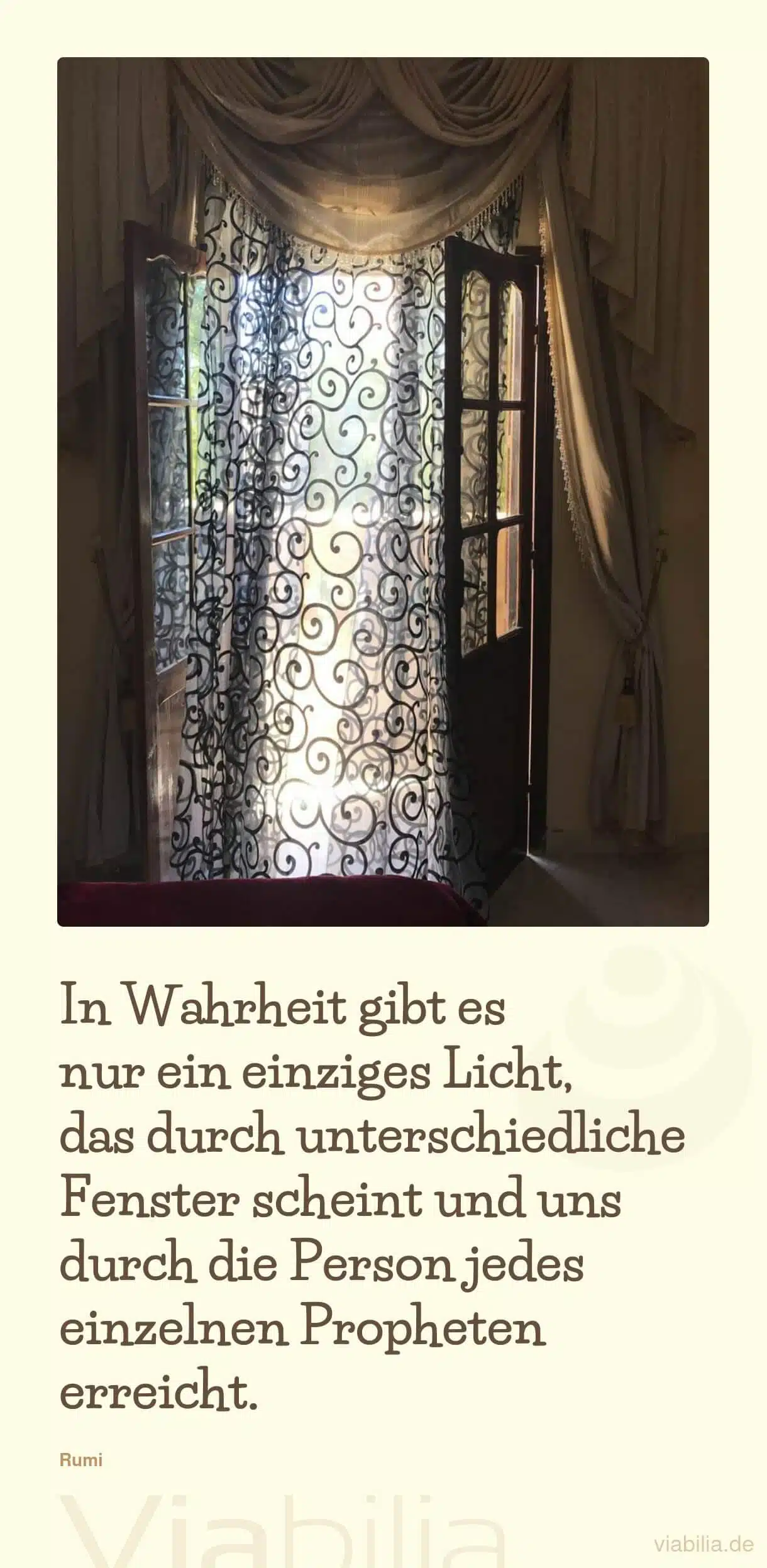 Spruch über das Licht von Gott