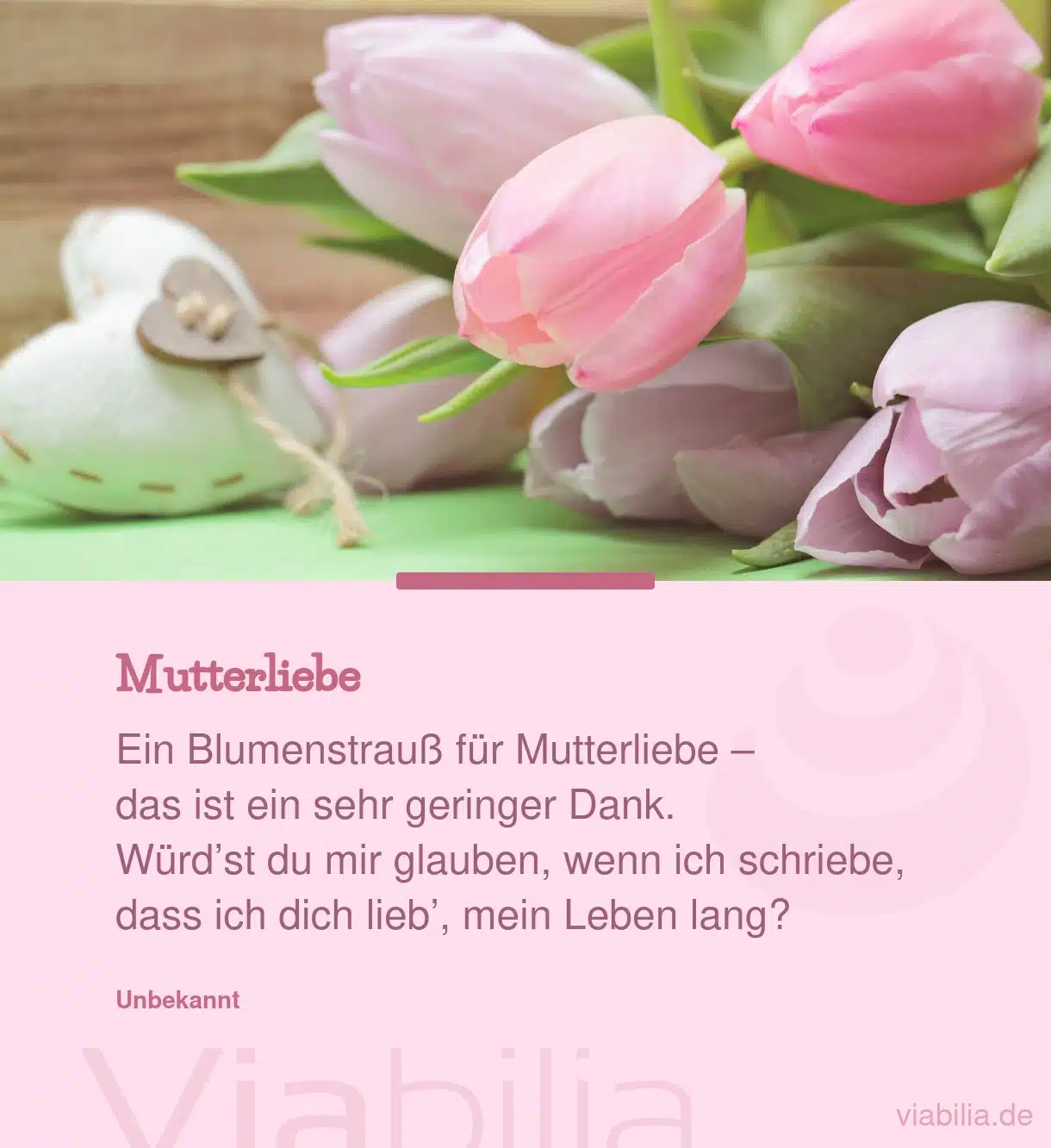 Spruch über Mutterliebe zum Muttertag