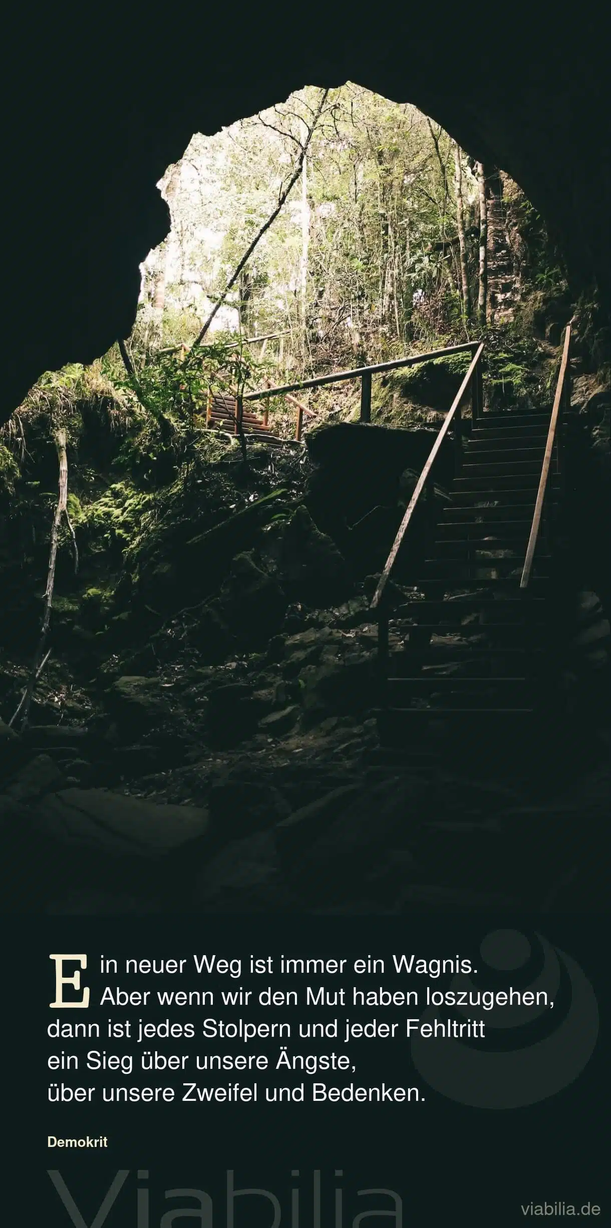 Spruch: neuer Weg ist Wagnis Spruch: neuer Weg ist Wagnis