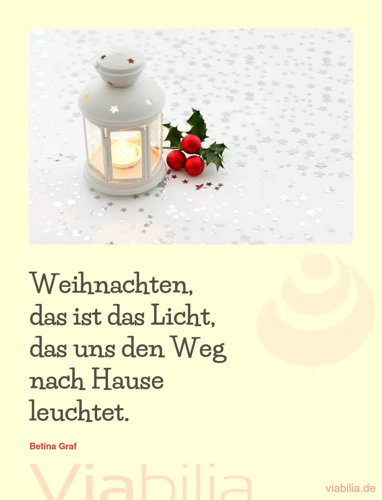 Adventsspruch bzw. Weihnachtsspruch: Weihnachten zeigt Weg