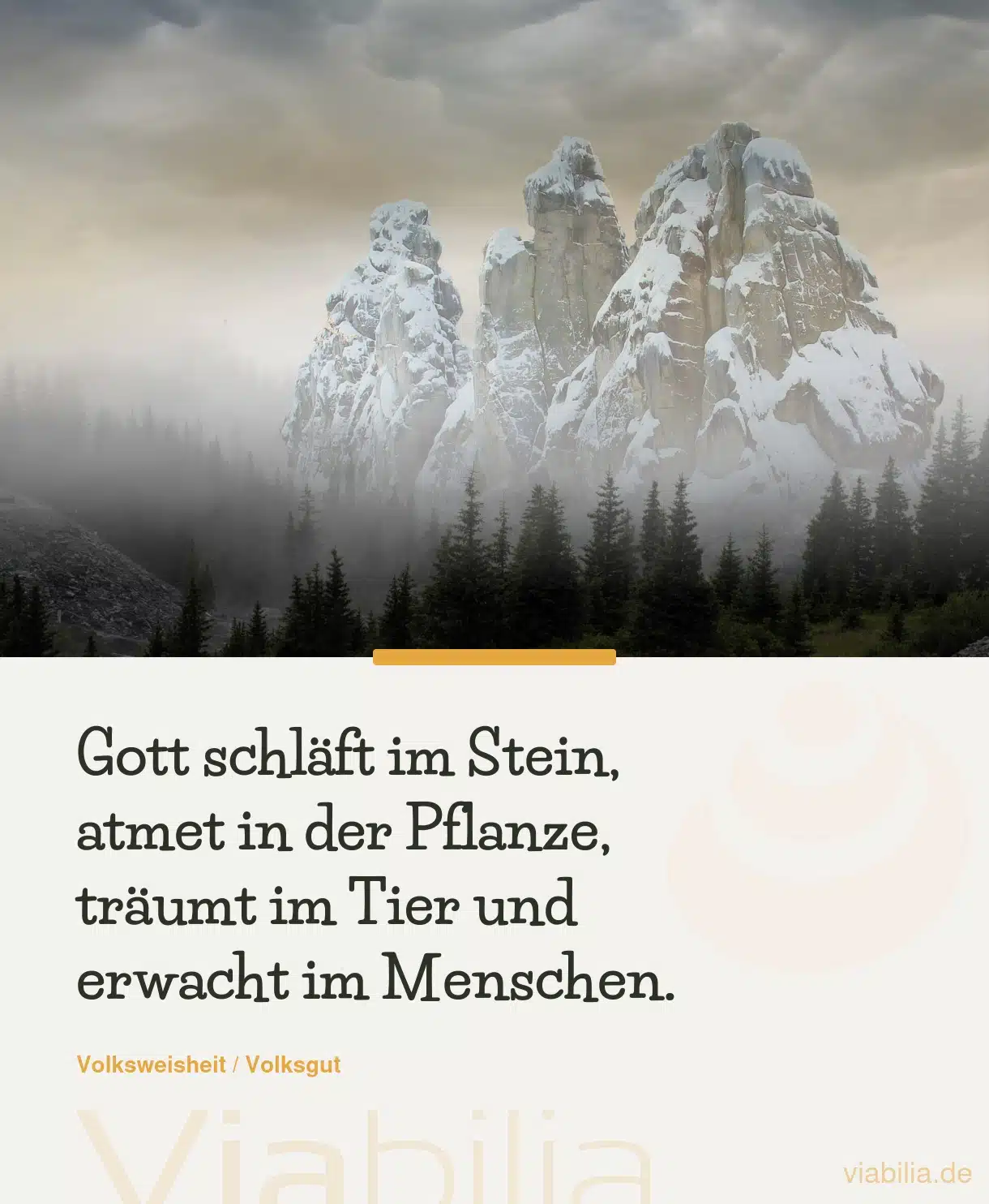 Spruch wo Gott ist