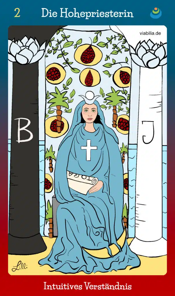 Tarotkarte "Die Hohepriesterin" im Tarot