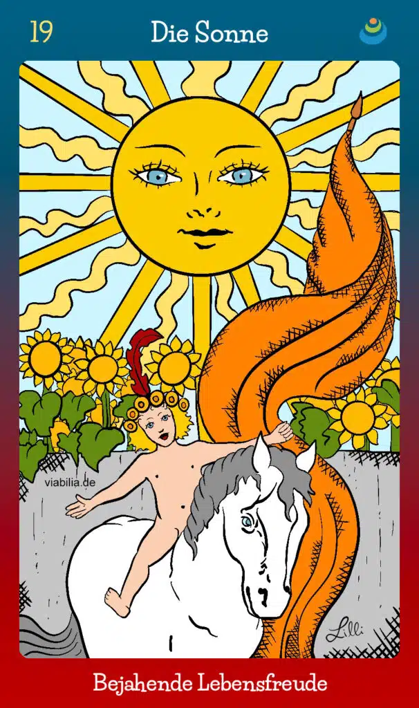 Tarotkarte "Die Sonne" im Tarot