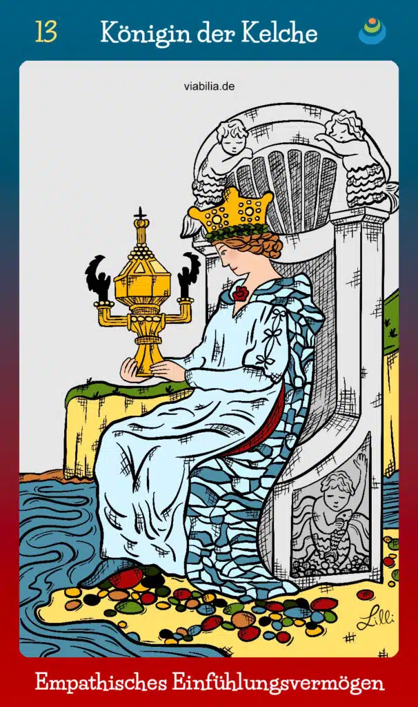 Tarotkarte "Königin der Kelche" im Tarot