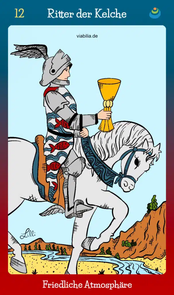 Tarotkarte "Ritter der Kelche" im Tarot