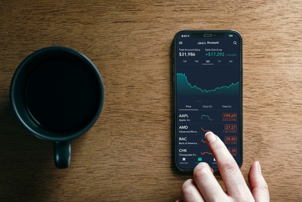 Nutzung einer Trading-App