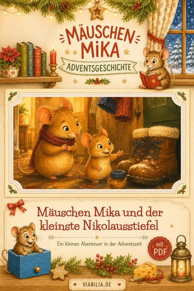 Mäuschen Mika und der kleinste Nikolausstiefel – Pinterest-Grafik 1 Mäuschen Mika und der kleinste Nikolausstiefel – Pinterest-Grafik 1
