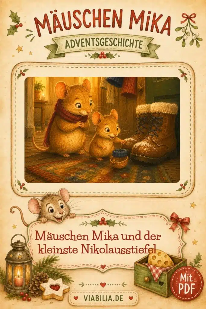 Mäuschen Mika und der kleinste Nikolausstiefel – Pinterest-Grafik 3 Mäuschen Mika und der kleinste Nikolausstiefel – Pinterest-Grafik 3