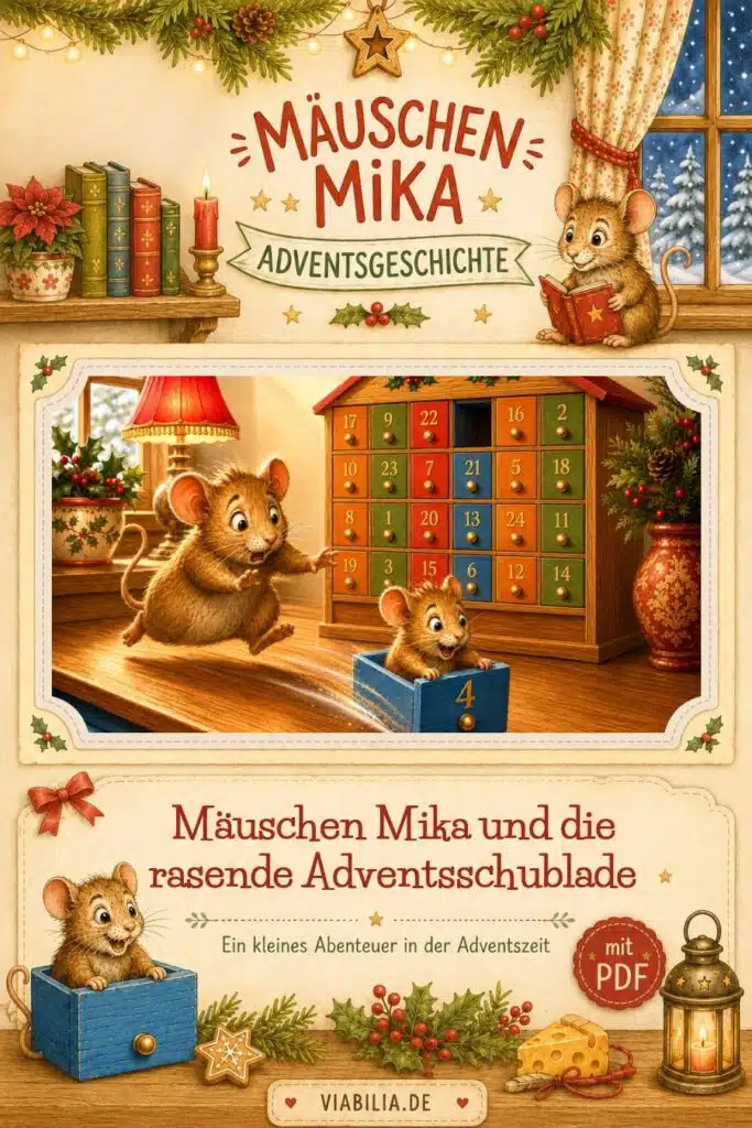 Mäuschen Mika und die rasende Adventsschublade – Pinterest-Grafik 1 Mäuschen Mika und die rasende Adventsschublade – Pinterest-Grafik 1