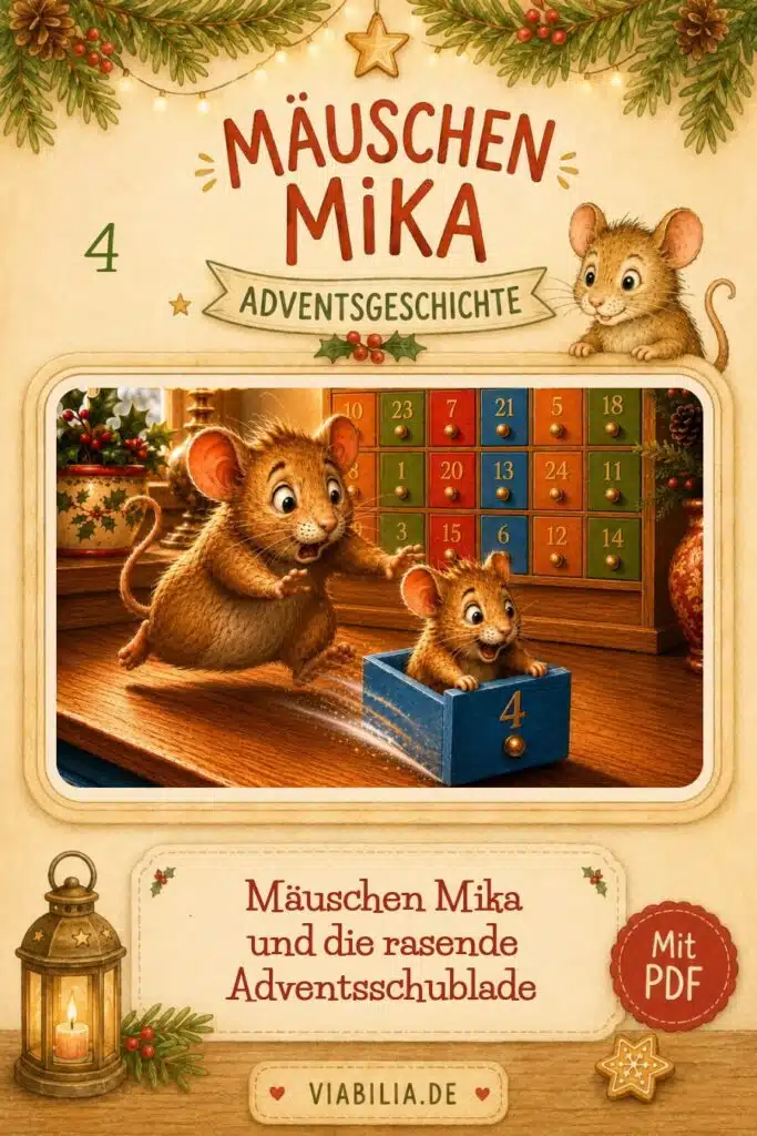 Mäuschen Mika und die rasende Adventsschublade – Pinterest-Grafik 2 Mäuschen Mika und die rasende Adventsschublade – Pinterest-Grafik 2