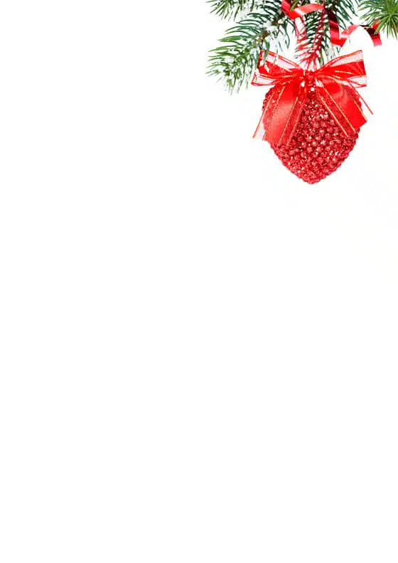 Charmantes Briefpapier mit Weihnachtsherz, Briefpapier-ID: 5059 Charmantes Briefpapier mit Weihnachtsherz