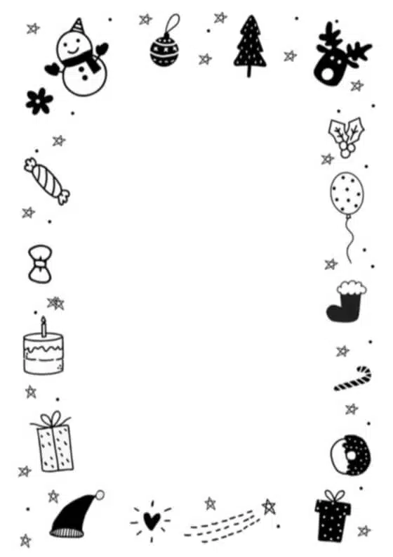 Lustiges Weihnachtsbriefpapier für Kinder, Briefpapier-ID: 5042 Lustiges Weihnachtsbriefpapier für Kinder