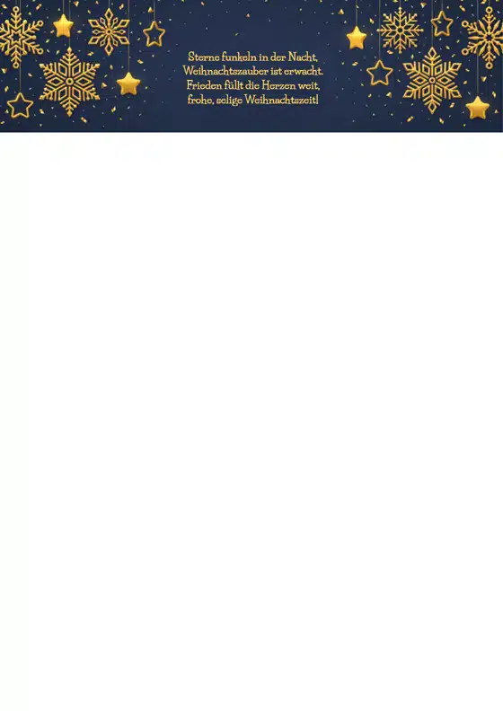 Weihnachtsbriefpapier mit Sternen und Gedicht, Briefpapier-ID: 56384 Weihnachtsbriefpapier mit Sternen und Gedicht