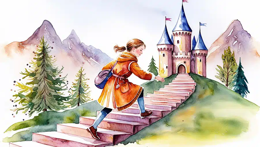 Weihnachtsgeschichte: Der Drache Arcano und die Brücke zur Freundschaft, hier mutiges Mädchen Weihnachtsgeschichte: Der Drache Arcano und die Brücke zur Freundschaft, hier mutiges Mädchen