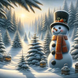 Weihnachtsgeschichte: Schneemann und Elfe