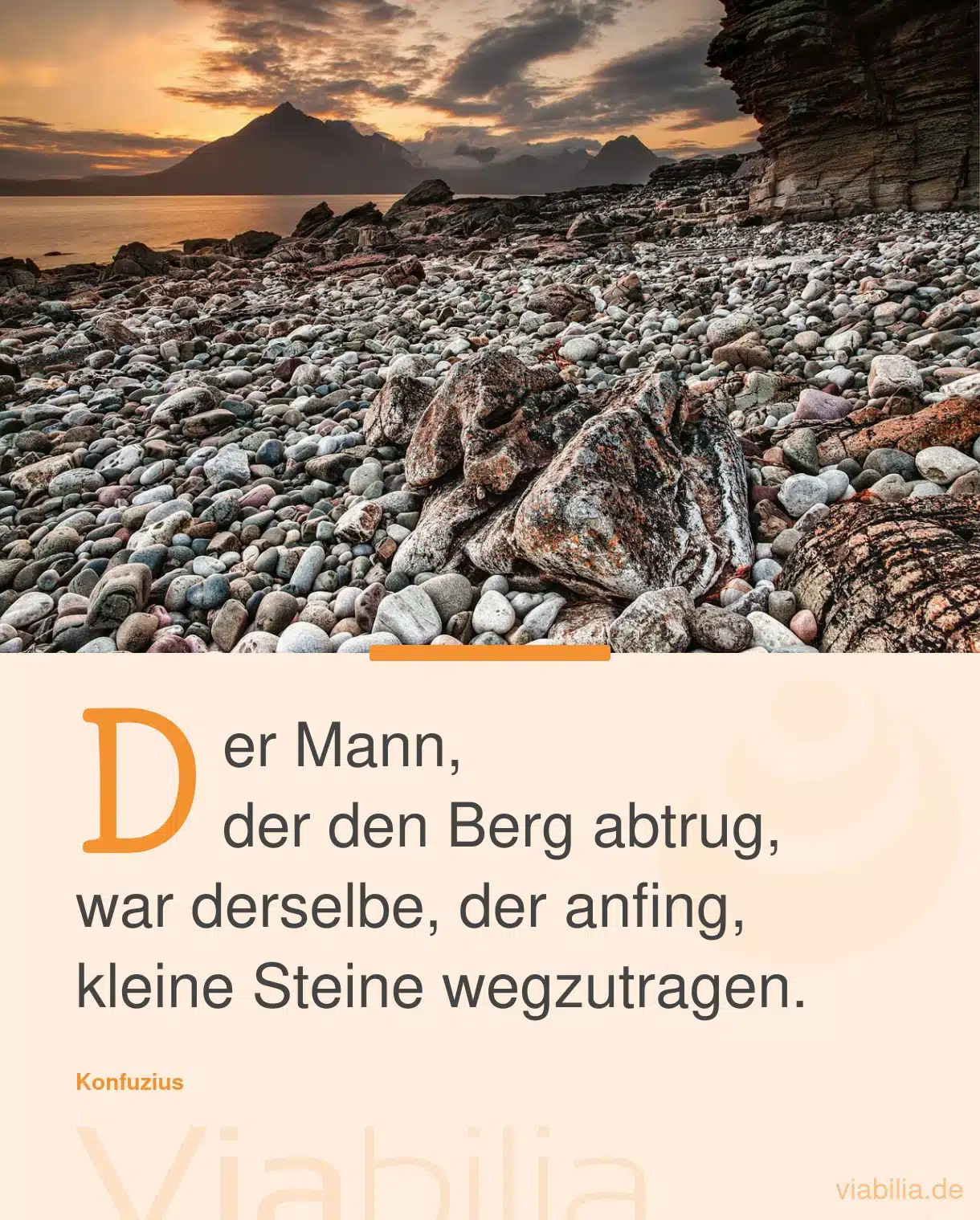 Weisheit von Konfuzius: der Mann, der den Berg abtrug