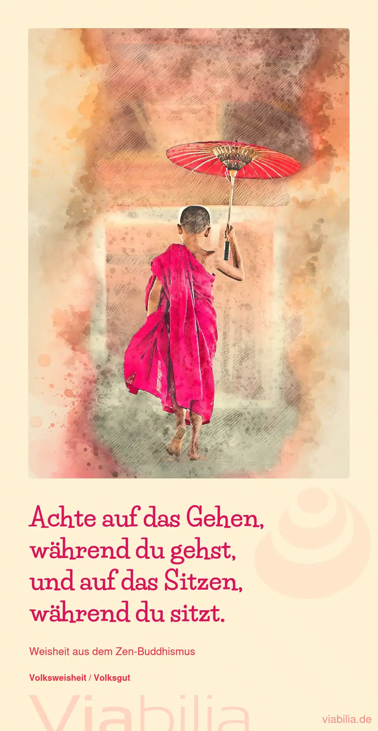 Weisheit aus dem Zen-Buddhismus: Achte auf das Gehen