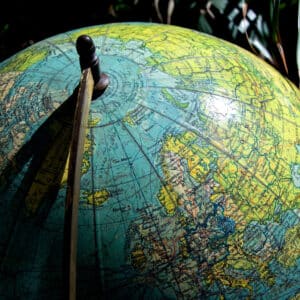 Globus als Symbol für Weisheiten über die Welt