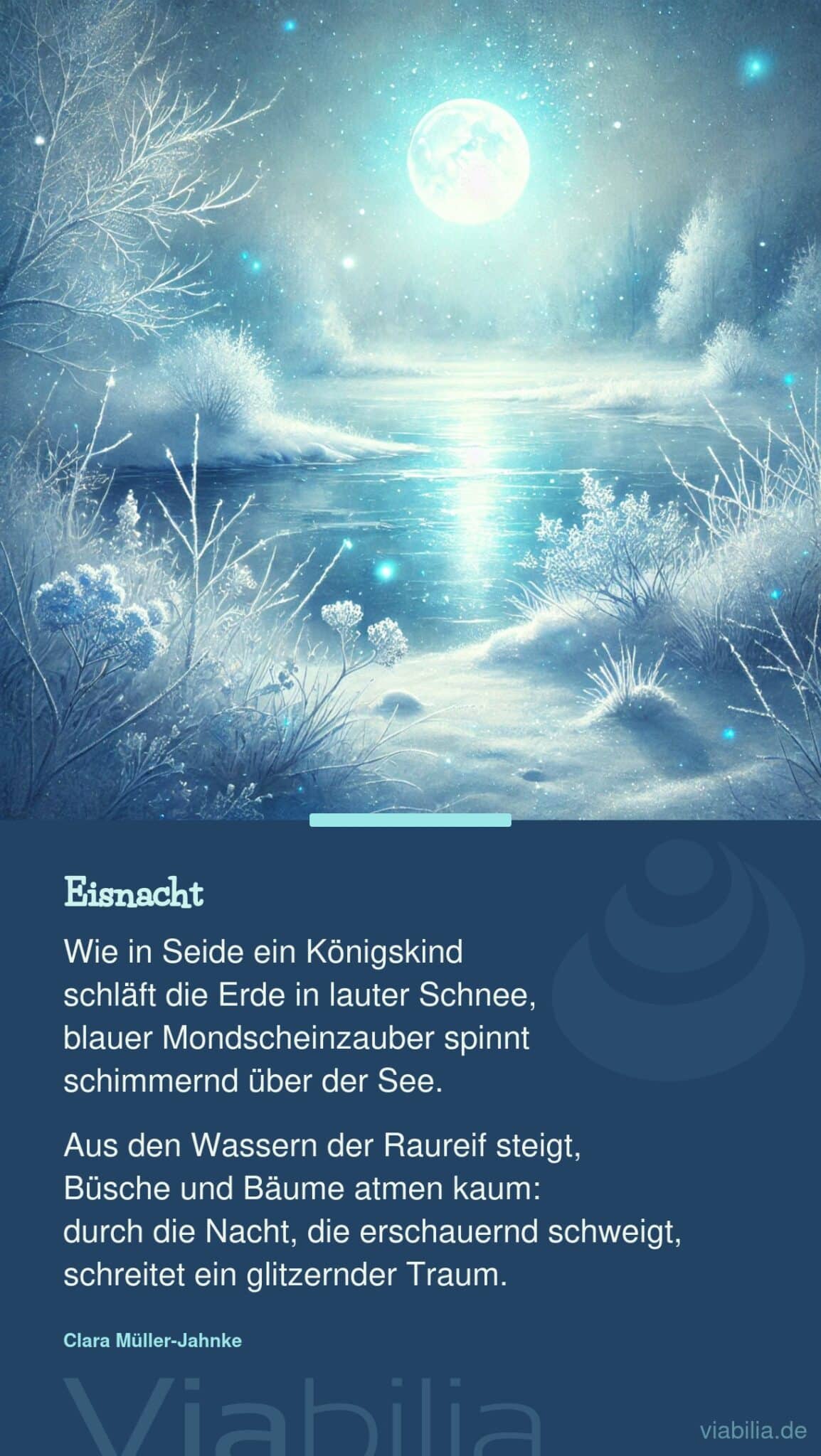 Winterspruch bzw. Wintergedicht Eisnacht Winterspruch bzw. Wintergedicht Eisnacht
