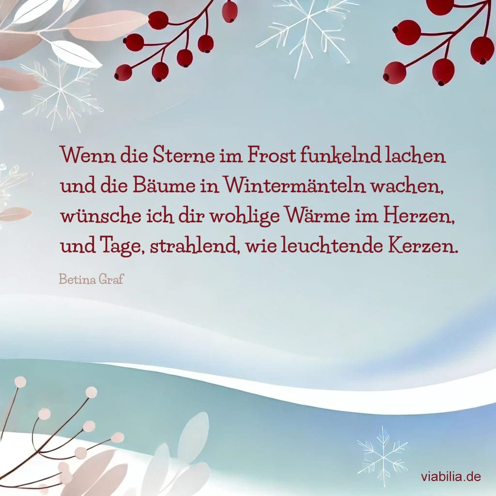 Wintergrüße: Reif mit seiner Magie Wintersprüche und liebe Wintergrüße für WhatsApp