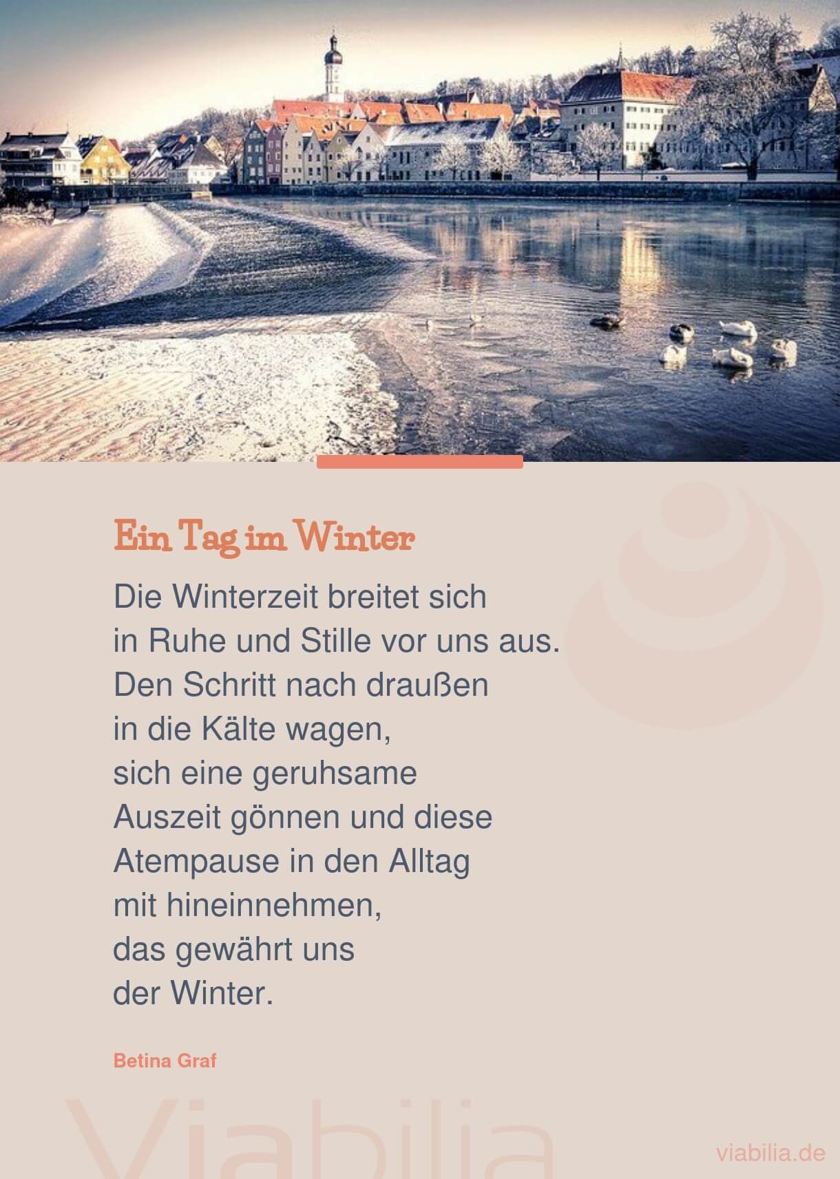 Winterspruch: ein Tag im Winter Winterspruch: ein Tag im Winter