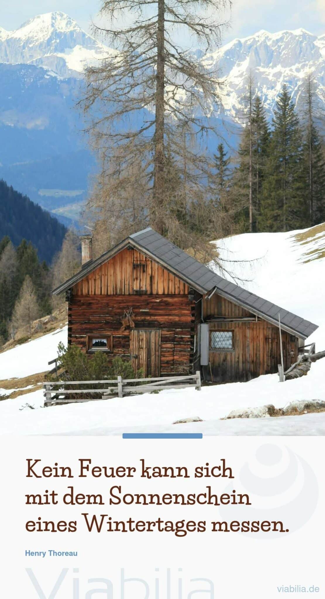 Winterspruch über das Feuer an einem Wintertag Winterspruch über das Feuer an einem Wintertag