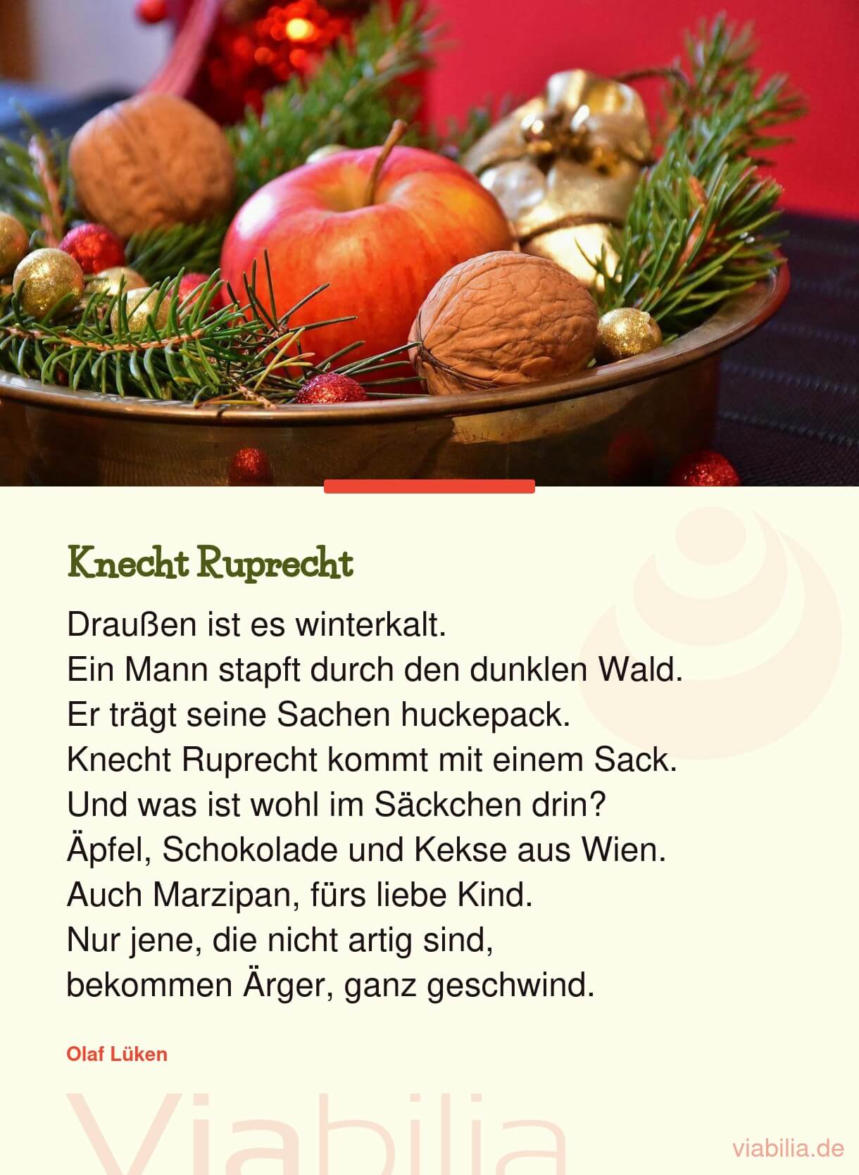 Wintersprüche: Gedicht über Knecht Ruprecht, es ist winterkalt Wintersprüche: Gedicht über Knecht Ruprecht, es ist winterkalt