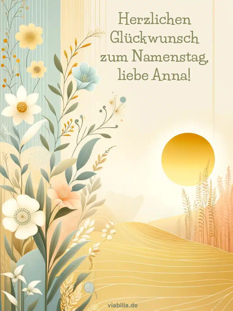 Zum Namenstag Anna gratulieren